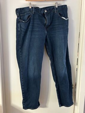 GAP Dark Indigo Straight-Leg Jeans 40x30